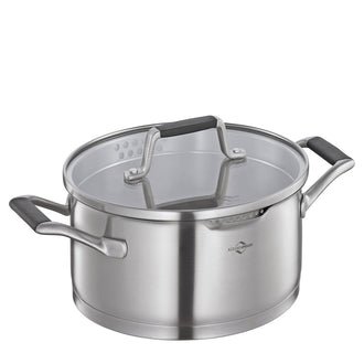 Casseruola con coperchio in vetro "Bologna" l 3/cm Ø20x10