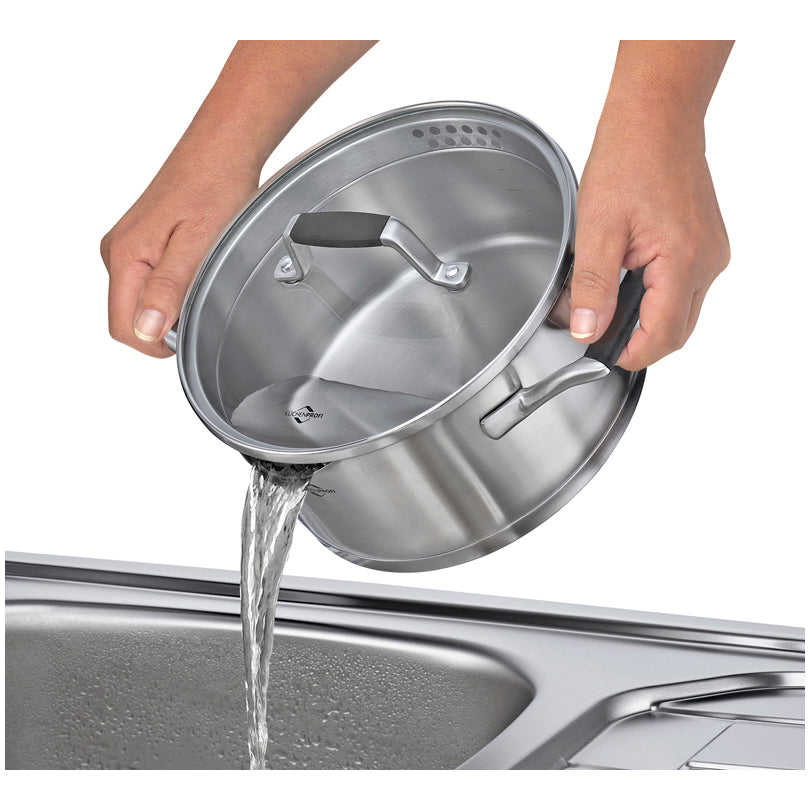 Casseruola alta con coperchio in vetro "Bologna" l 1,7/cm Ø16x9