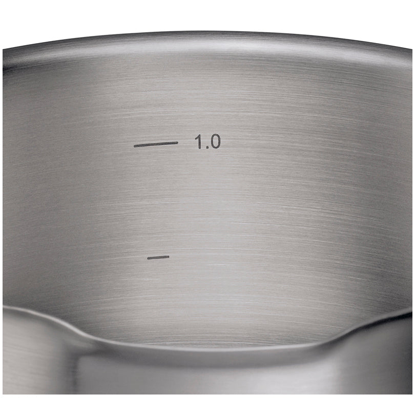 Casseruola con manico e coperchio in vetro "Bologna" l 1,5/cm Ø16x8