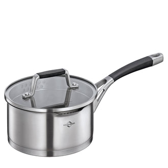 Casseruola con manico e coperchio in vetro "Bologna" l 1,5/cm Ø16x8