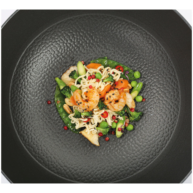 Wok "Country" con manico in legno cm Ø28x8