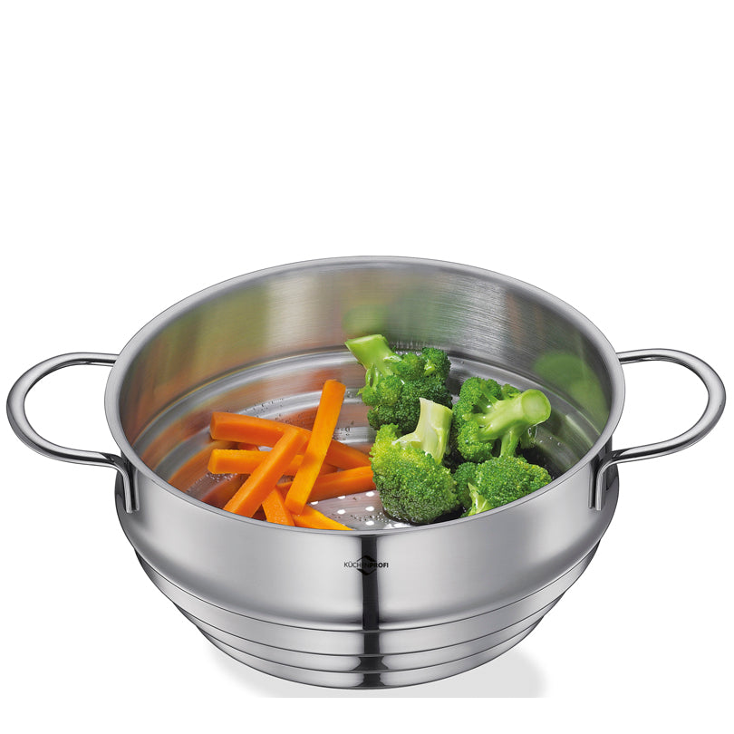 Inserto per cottura a vapore, adatto a pentole con un diametro di cm 16-20 cm Ø21x8,5