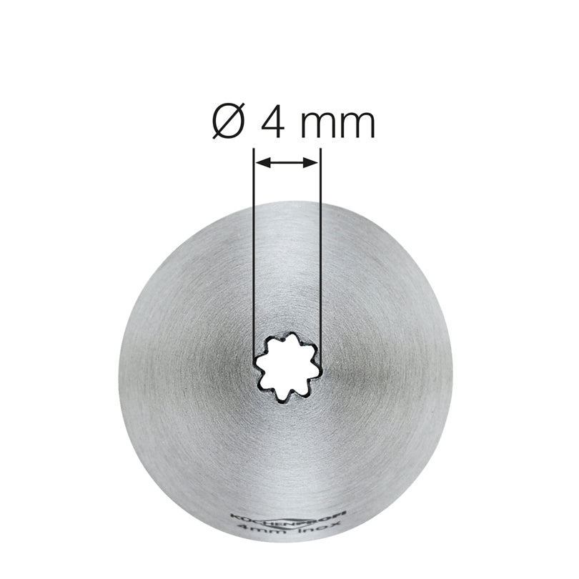 Bocchetta foro stella "Bake", 4 mm mm Ø4/cm Ø3x5,5