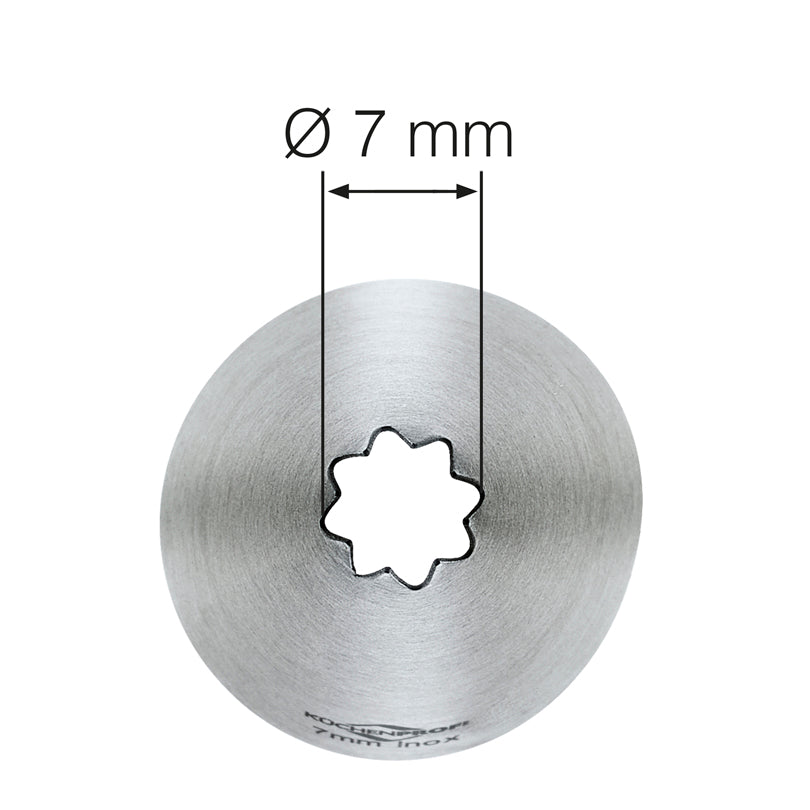 Bocchetta foro stella "Bake", 7 mm mm Ø7/cm Ø3x4,8
