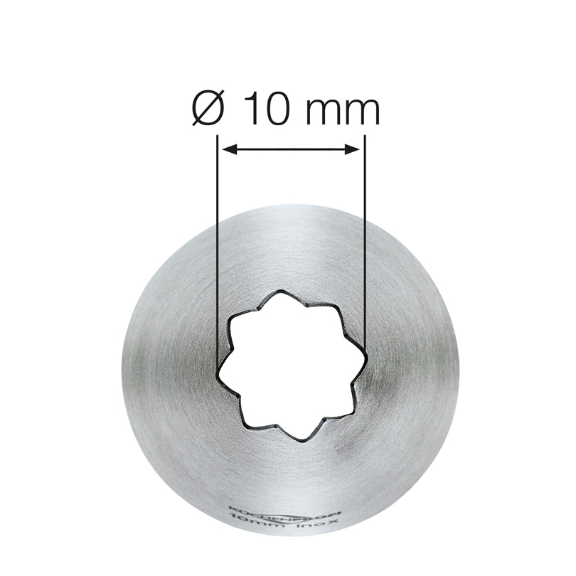 Bocchetta foro stella "Bake", 10 mm mm Ø10/cm Ø3x5
