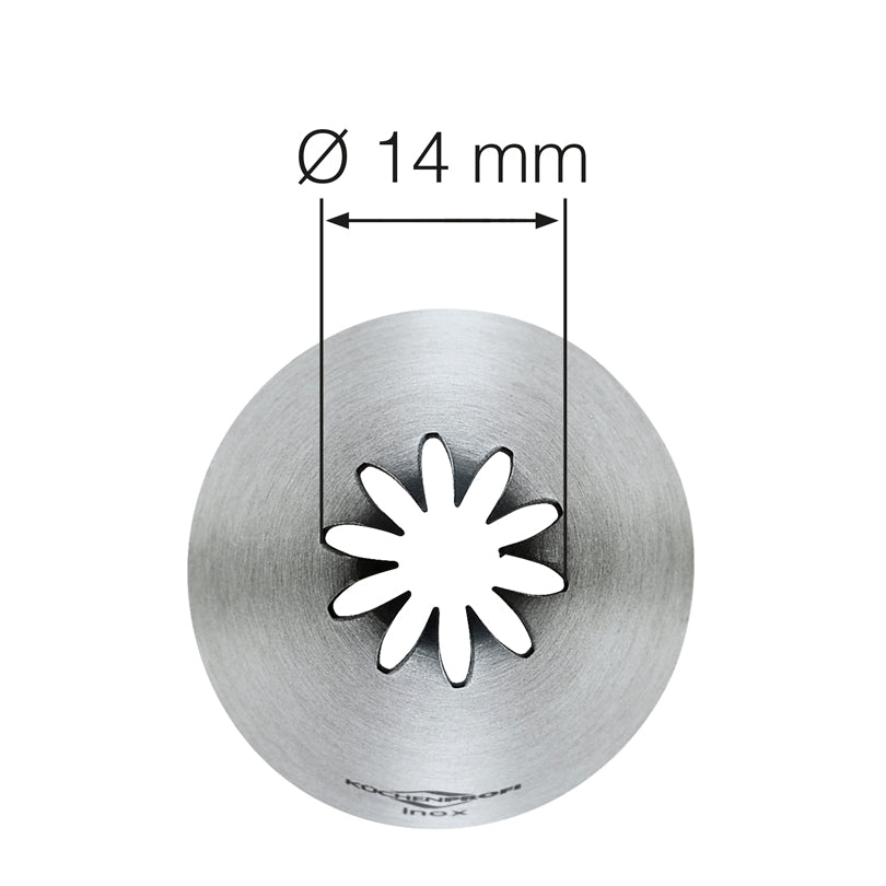 Bocchetta foro fiore diretto "Bake", 14 mm mm Ø14/cm Ø3x4,2
