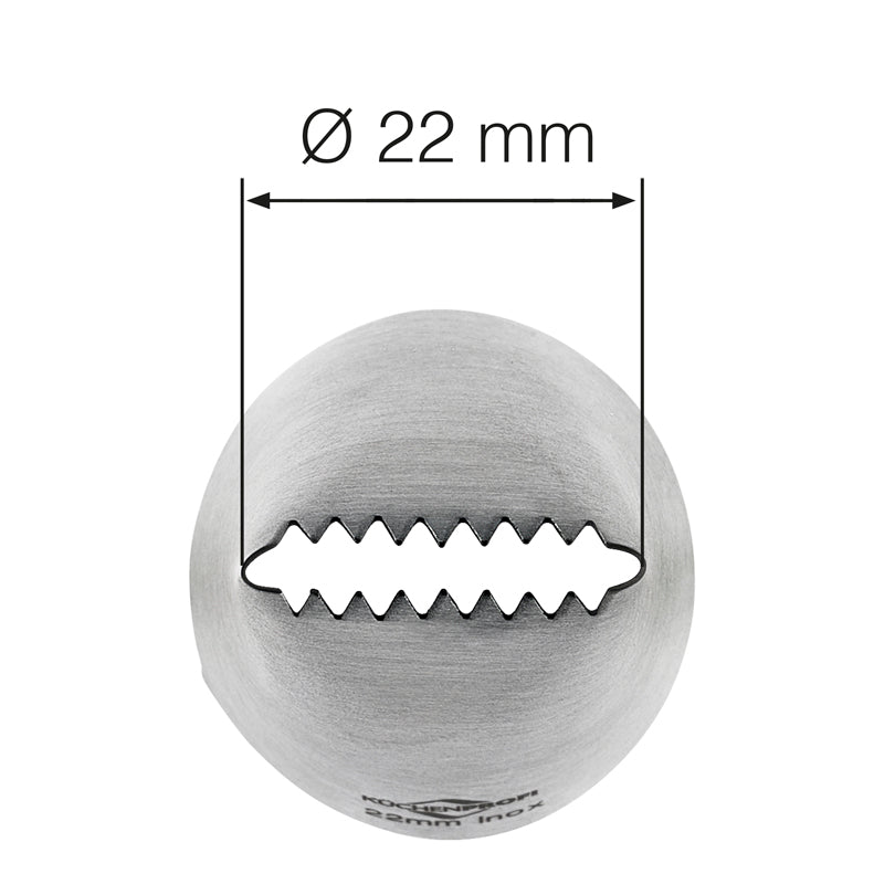 Bocchetta delizia "Bake", 22 mm mm Ø22/cm Ø3x4,5