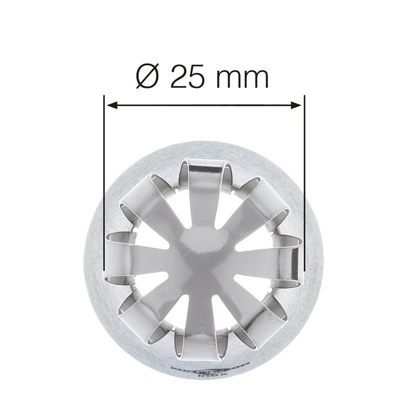 Bocchetta punte russe (frosting medio) "Bake", 25 mm mm Ø25/cm Ø3x5,5