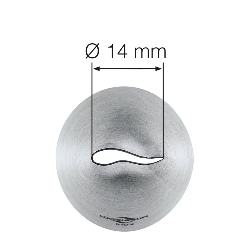 Bocchetta petalo di rosa "Bake", 14 mm mm Ø14/cm Ø3x4,5