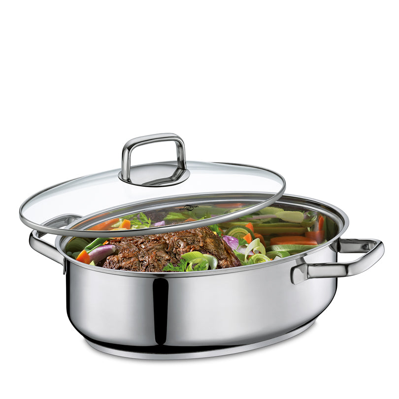 Casseruola ovale "Pisa" con coperchio in vetro l 5/cm 37,5x29x19