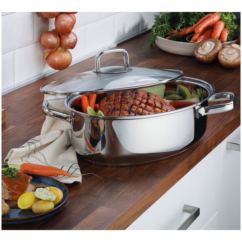 Casseruola ovale "Pisa" con coperchio in vetro l 5/cm 37,5x29x19