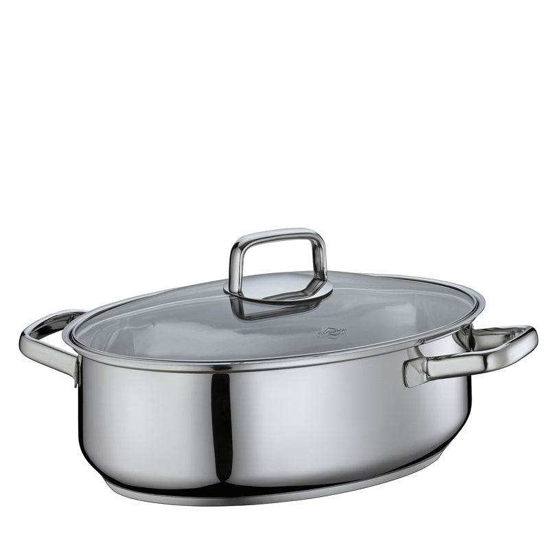 Casseruola ovale "Pisa" con coperchio in vetro l 5/cm 37,5x29x19