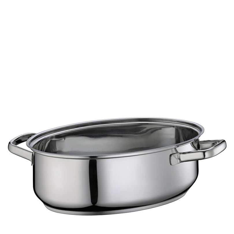 Casseruola ovale "Pisa" con coperchio in vetro l 8,5/cm 40,5x32x20,