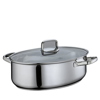 Casseruola ovale "Pisa" con coperchio in vetro l 8,5/cm 40,5x32x20,