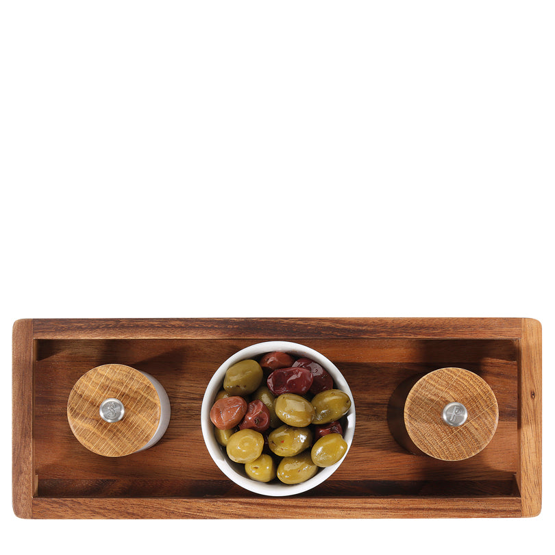 Vassoio multifunzionale rettangolare con bordi arrotondati cm 32x12x4,5