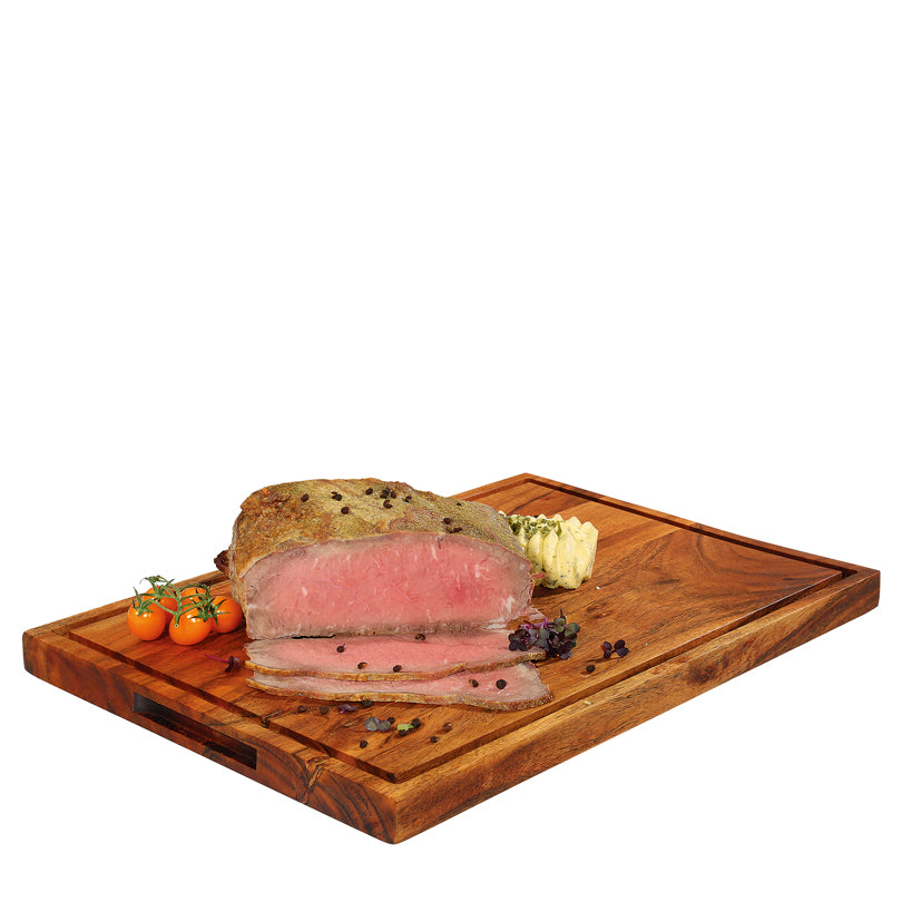 Tagliere rettangolare con scanalatura e incavi laterali cm 46x30x2,5