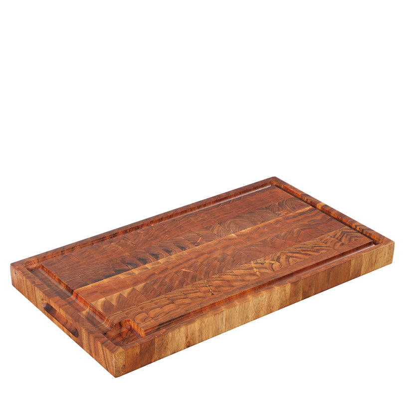 Tagliere rettangolare con scanalatura e struttura mosaico cm 54x30x4