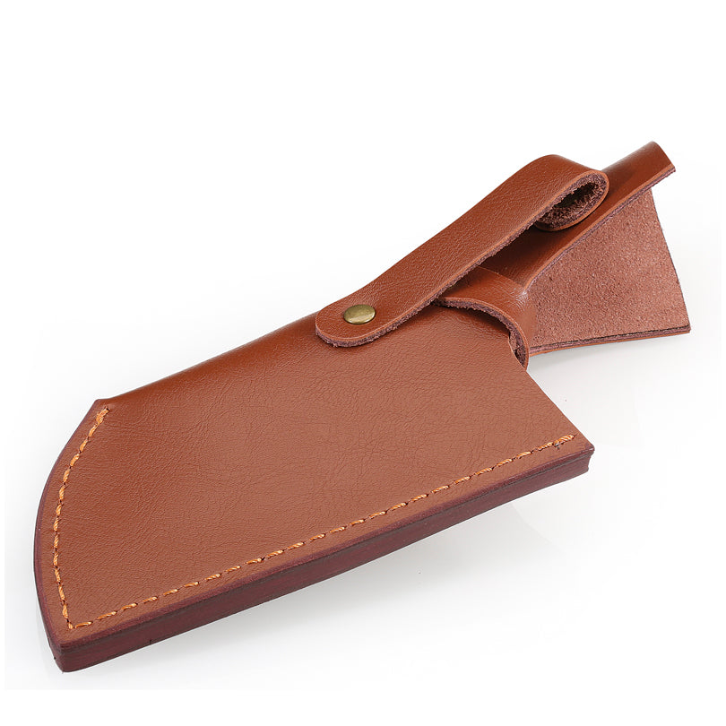 Coltello cuoco "Keeper" con custodia in pelle, dotata di un pratico laccio per fissarla alla cintura cm 12/25