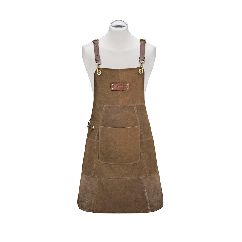 Grembiule BBQ in pelle "Texas" con tracolla cross body regolabile cm 56x78