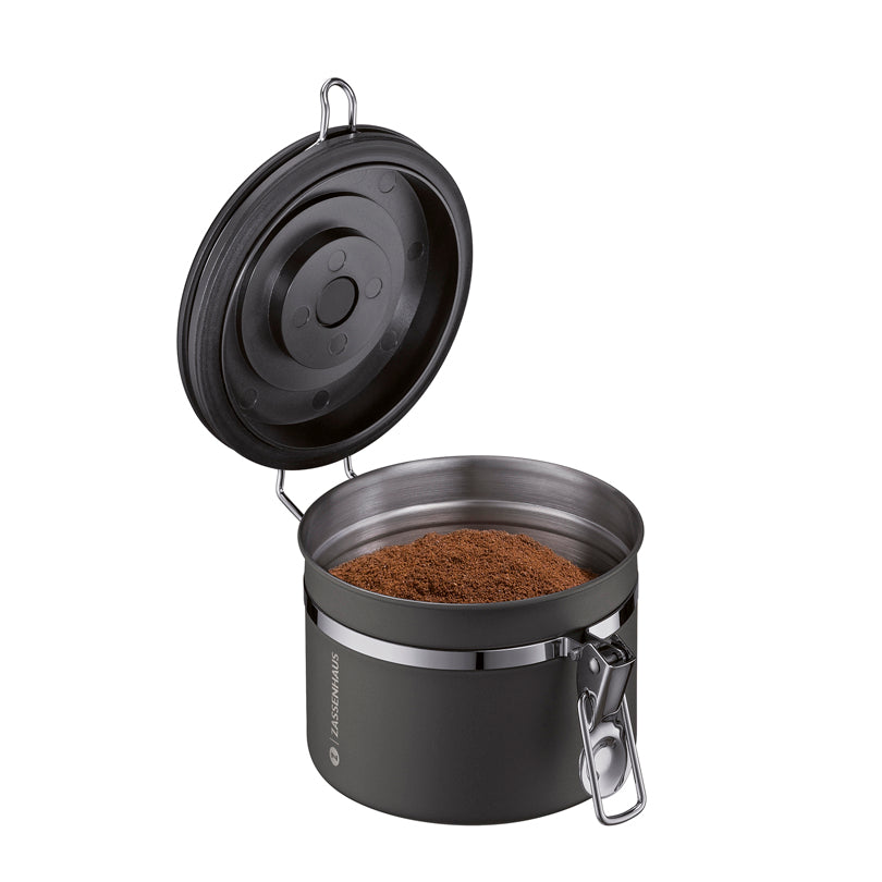 Barattolo salvafreschezza tondo "Aroma", con indicazione della data regolabile g 250/cm Ø13x10