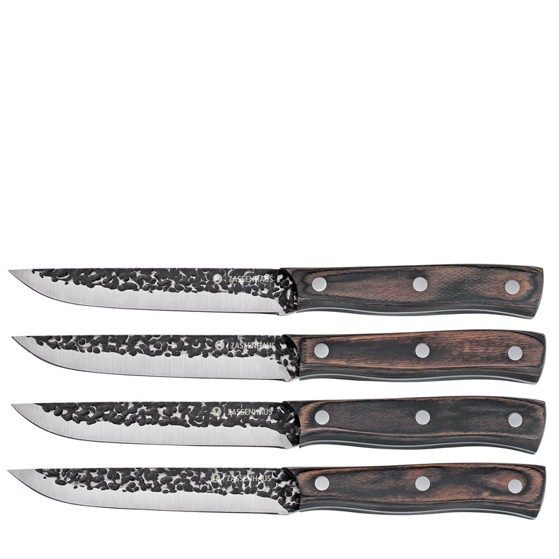 Coltello bistecca "Hunter", 4 pezzi in scatola di legno cm 13/25