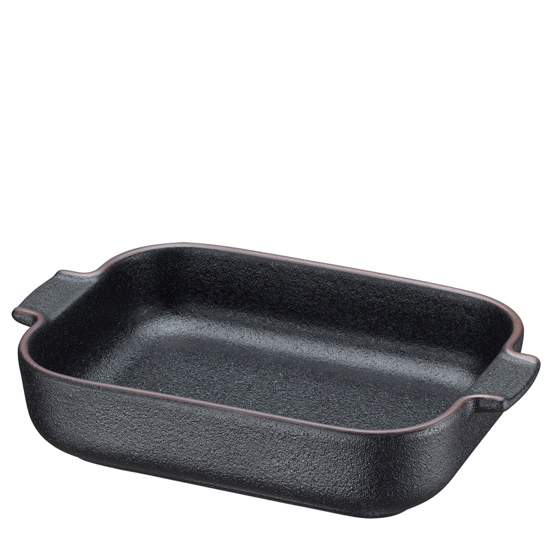 Pirofila da portata rettangolare con 2 manici "Worker" ml 500/cm 16,5x12x3,