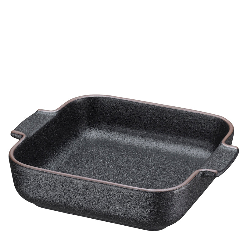 Pirofila da portata quadrata con 2 manici "Worker" ml 500/cm 14,5x14,5x