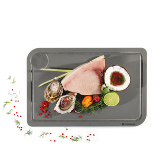 Tagliere rettangolare con scanalatura "Comfort XPlus" cm 42x27,5x0,9