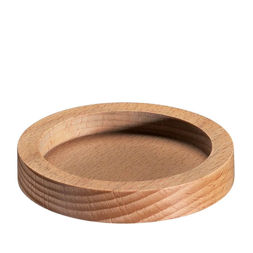 Mortaio "Merkur", con pestello e base d'appoggio in legno faggio cm Ø10x9,5