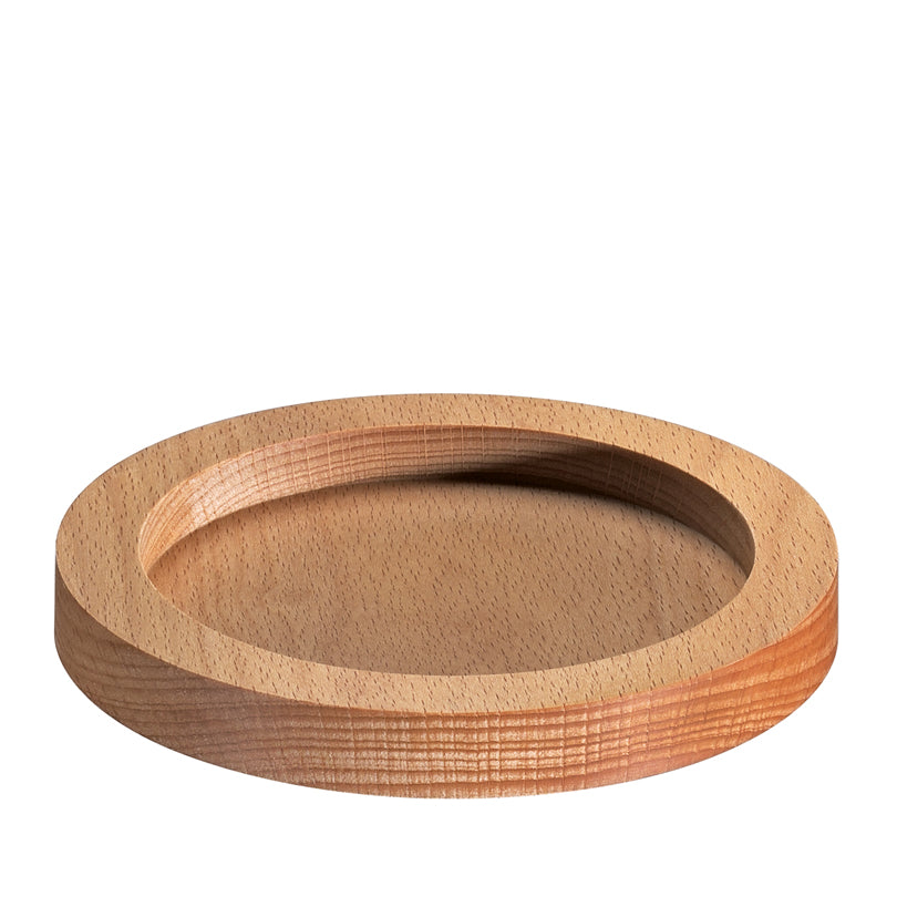 Mortaio "Saturn", con pestello e base d'appoggio in legno di faggio cm Ø14x10,5