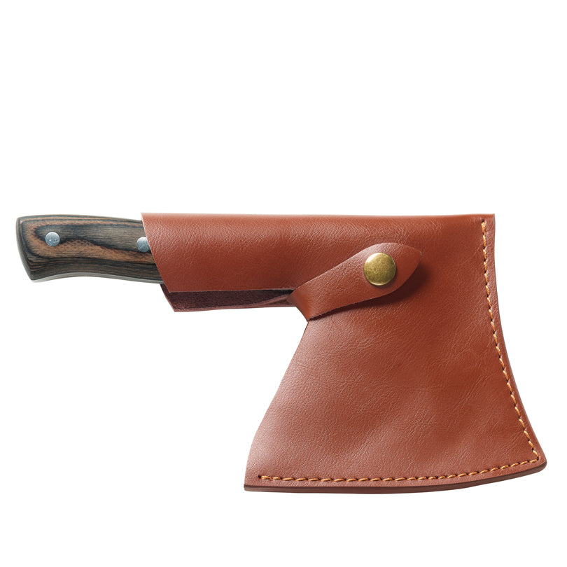 Coltello cuoco "Rover" con custodia in pelle, dotata di un pratico laccio per fissarla alla cintura cm 12/21