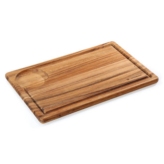 Tagliere da portata con scanalatura e cavità tonda cm 36x23x1,5