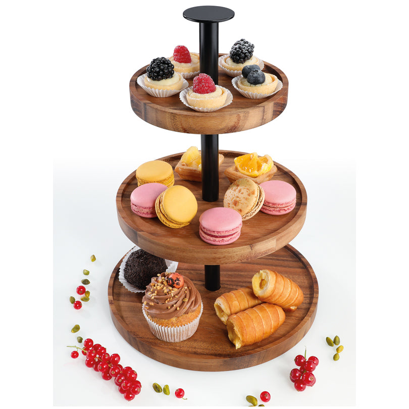 Etagere/Alzata tonda a 3 piani cm Ø16/21,5/26x35