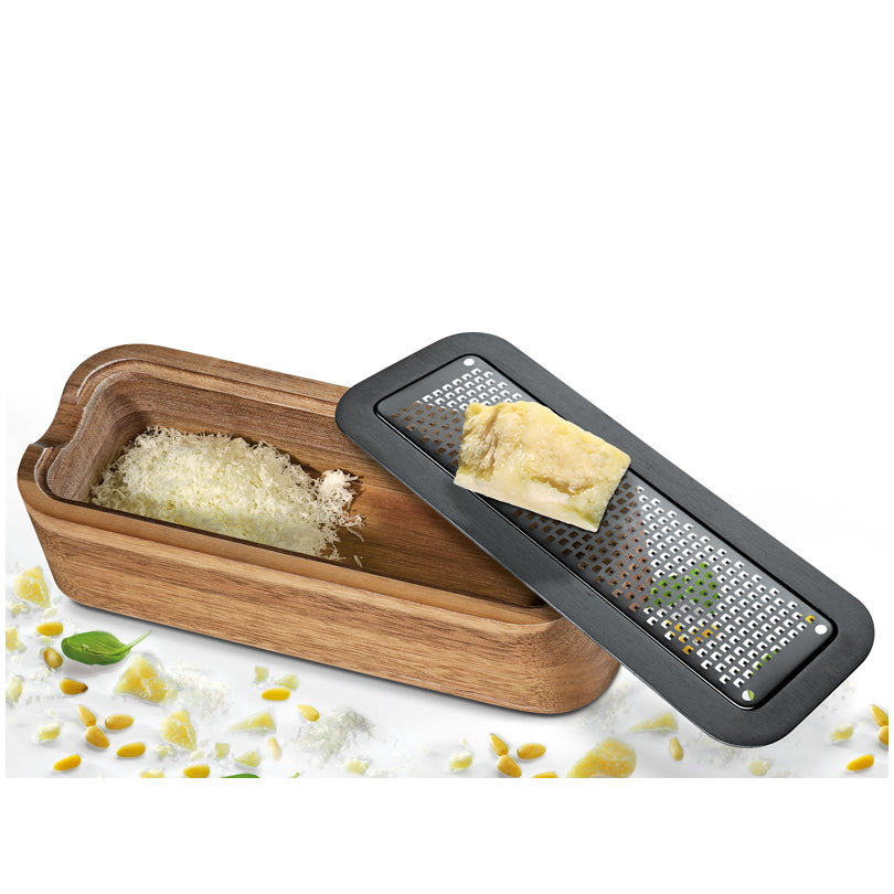 Grattugia con taglio fine e recipiente di raccolta cm 20,3x7,7x5
