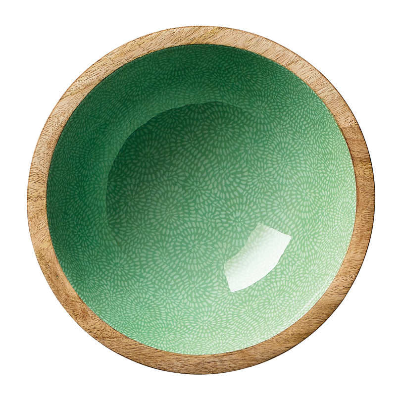 Ciotola snack tonda "Brush Green" cm Ø20x8