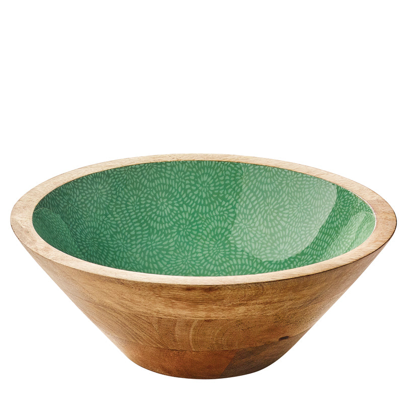 Ciotola snack tonda "Brush Green" cm Ø20x8