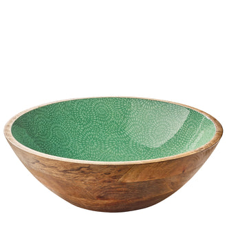 Fruttiera/Insalatiera tonda "Brush Green" cm Ø35x12