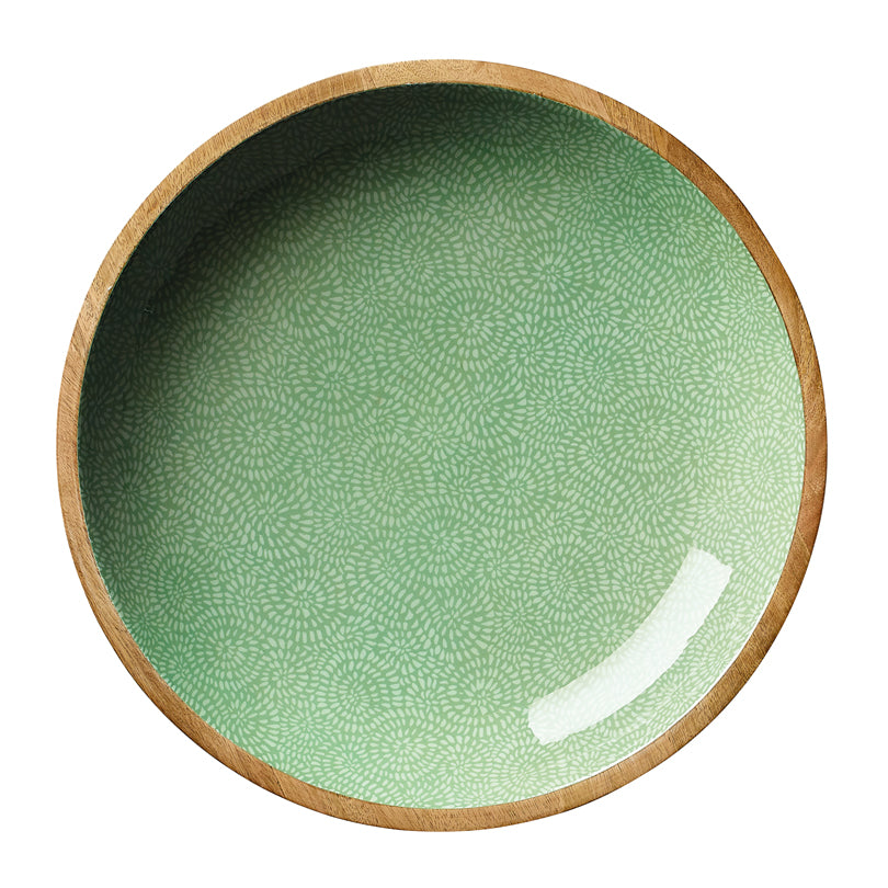 Fruttiera tonda "Brush Green" cm Ø35x6