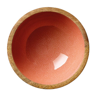 Ciotola snack tonda "Brush Coral" cm Ø20x8