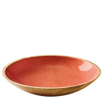 Fruttiera tonda "Brush Coral" cm Ø35x6