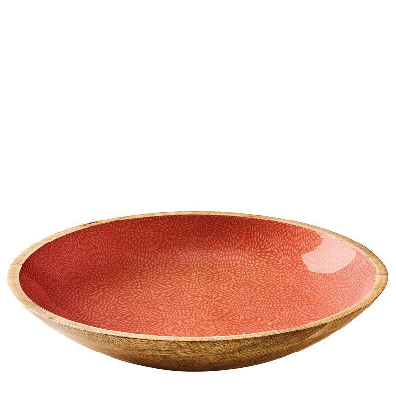 Fruttiera tonda "Brush Coral" cm Ø35x6