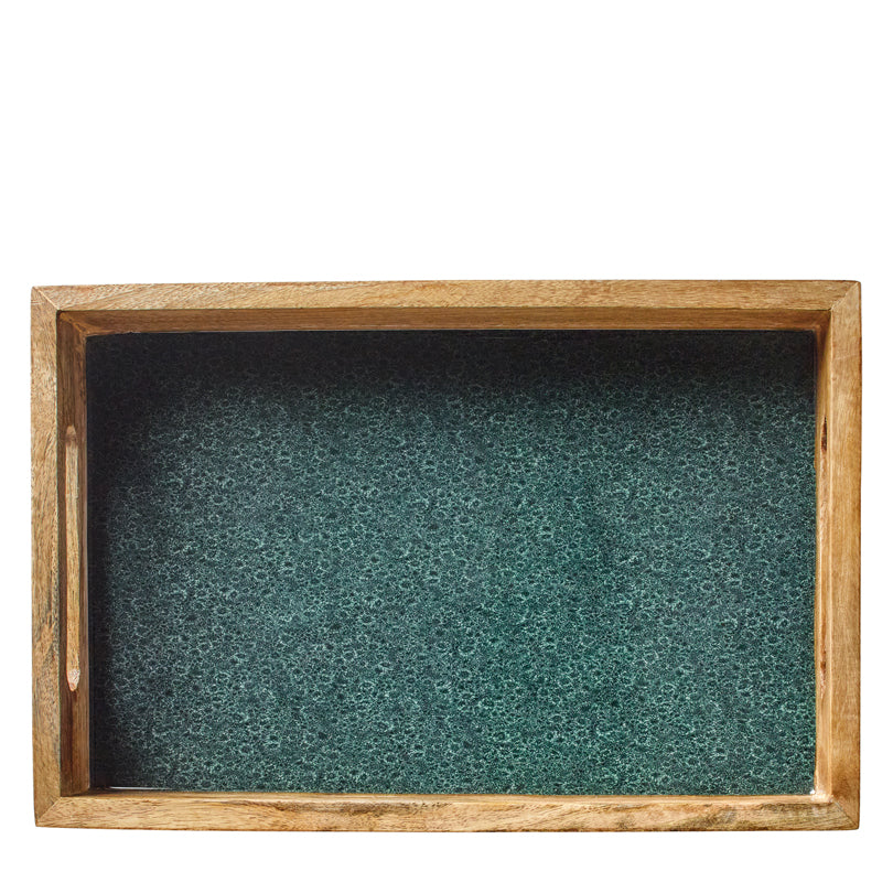Vassoio per servire rettangolare "Mineral Coal" con due manici cm 30,5x20x5,5