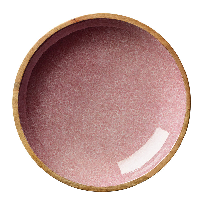 Fruttiera tonda "Mineral Rose" cm Ø35x6