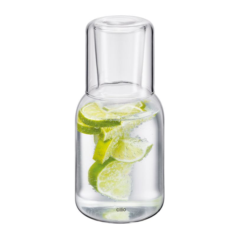Caraffa con bicchiere da bibita "Lorenzo" ml 750/200/cm Ø9,5x1