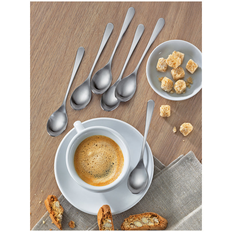 Cucchiaino caffè "Firenze" satinato, confezione da 6 pezzi cm 14