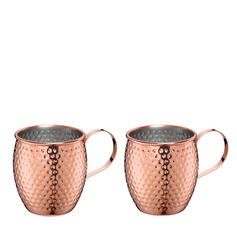 Bicchierino grappa "Martellato" ramato, confezione da 2 pezzi ml 60/cm Ø4,5x4,5