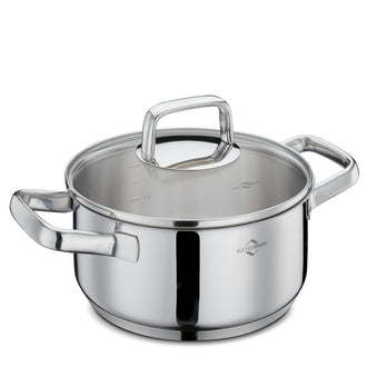 Casseruola con coperchio in vetro "Pisa" cm Ø20x9,5/l 2,8