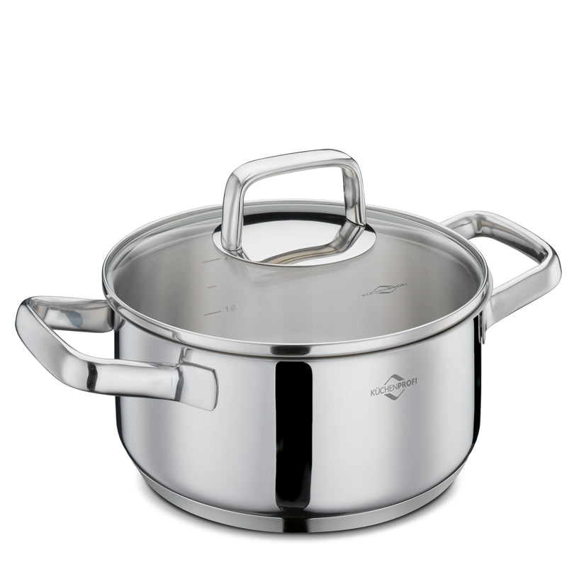 Casseruola con coperchio in vetro "Pisa" cm Ø20x9,5/l 2,8