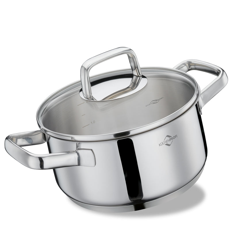 Casseruola con coperchio in vetro "Pisa" cm Ø20x9,5/l 2,8
