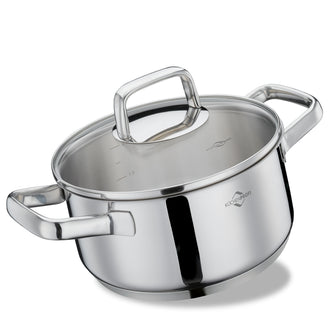 Casseruola con coperchio in vetro "Pisa" cm Ø20x9,5/l 2,8